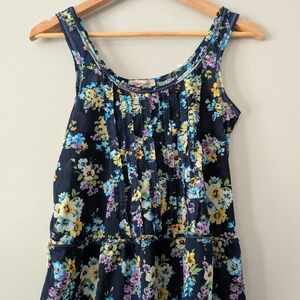 Aeropostale Floral Tank Top - Black and Multicolor